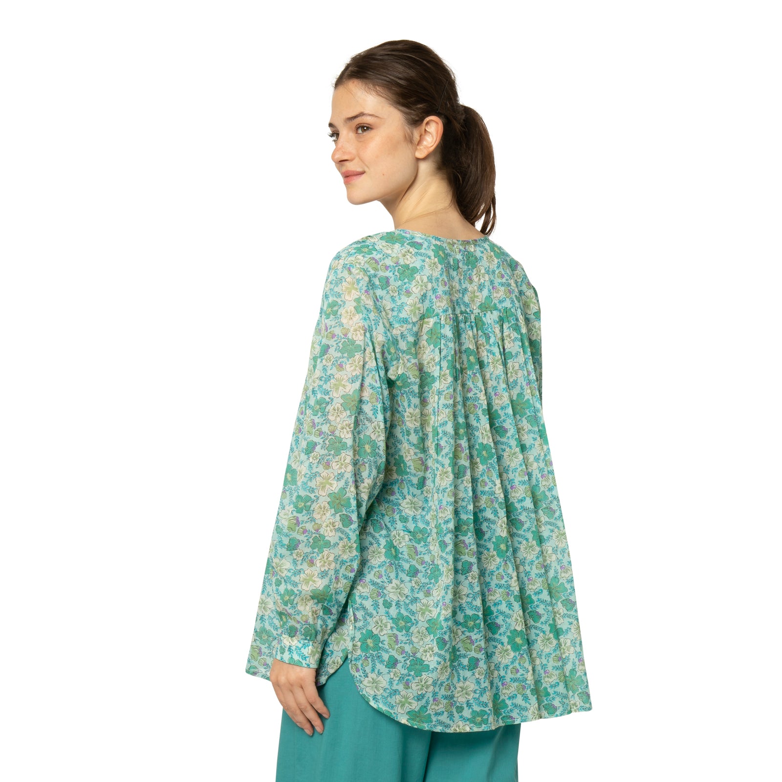 Chloe Shirt Georgette 100% Coton - Green GREEN