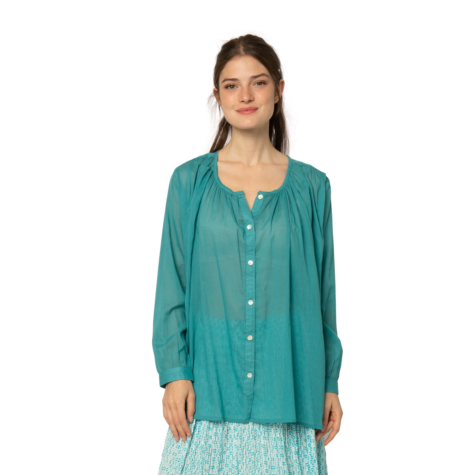 Chloe Shirt 100% Coton - Green GREEN