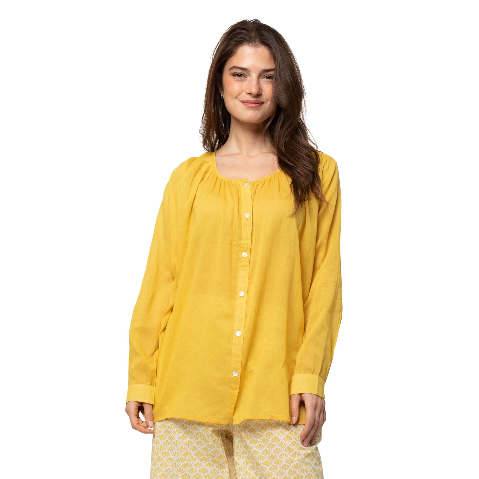 Chloe Shirt 100% Coton - Ochre OCHRE