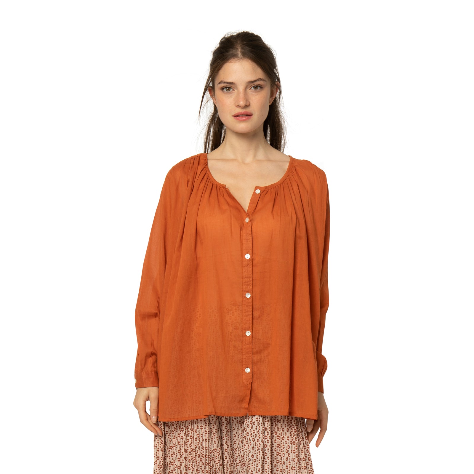 Chloe Shirt 100% Coton - Terracotta TERRACOTTA