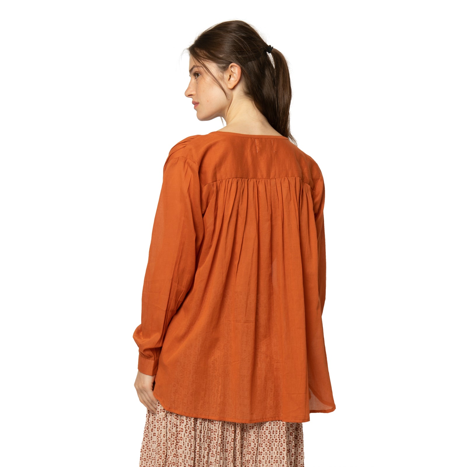 Chloe Shirt 100% Coton - Terracotta TERRACOTTA