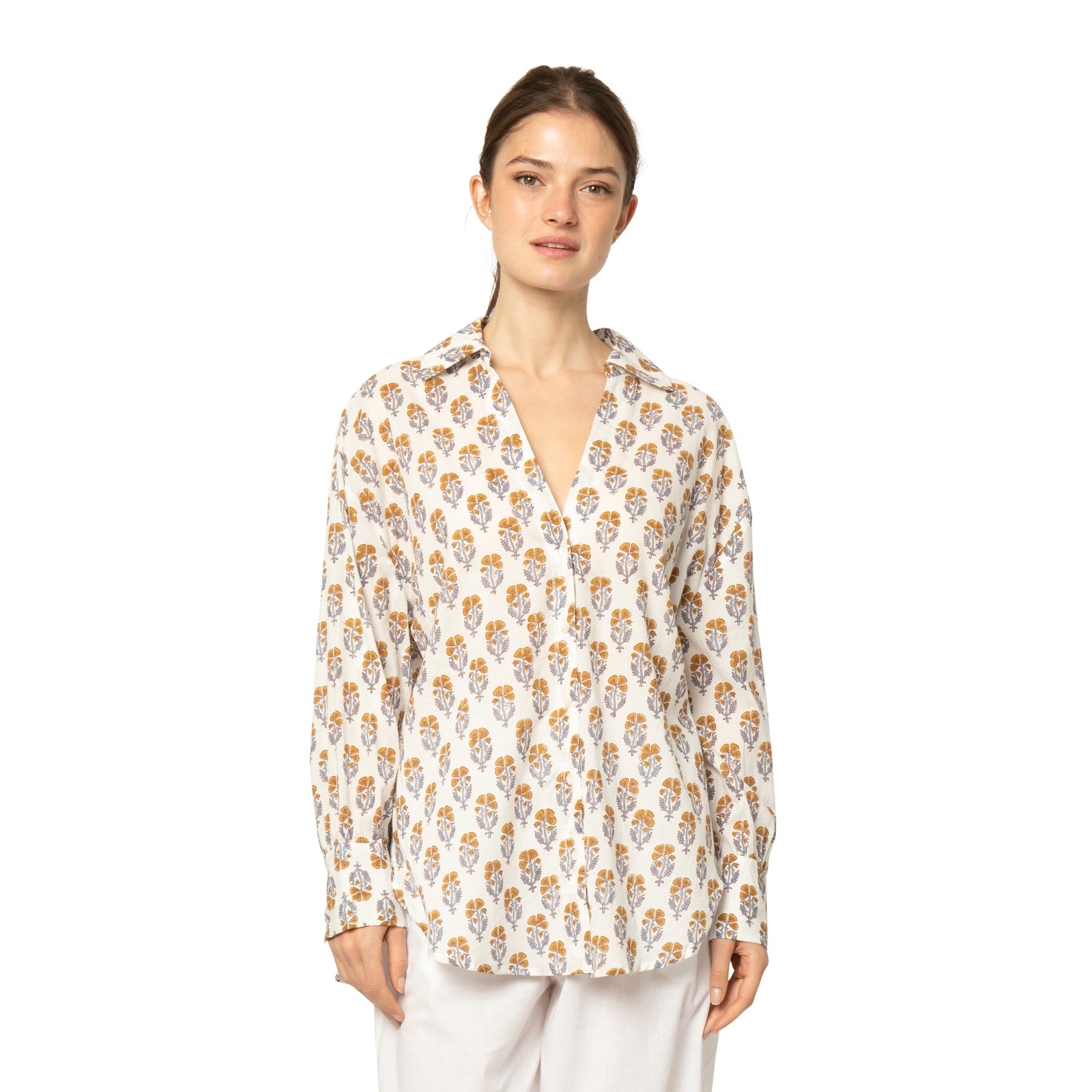 Lucy Shirt Rani 100% Organic Cotton - Ochre OCHRE