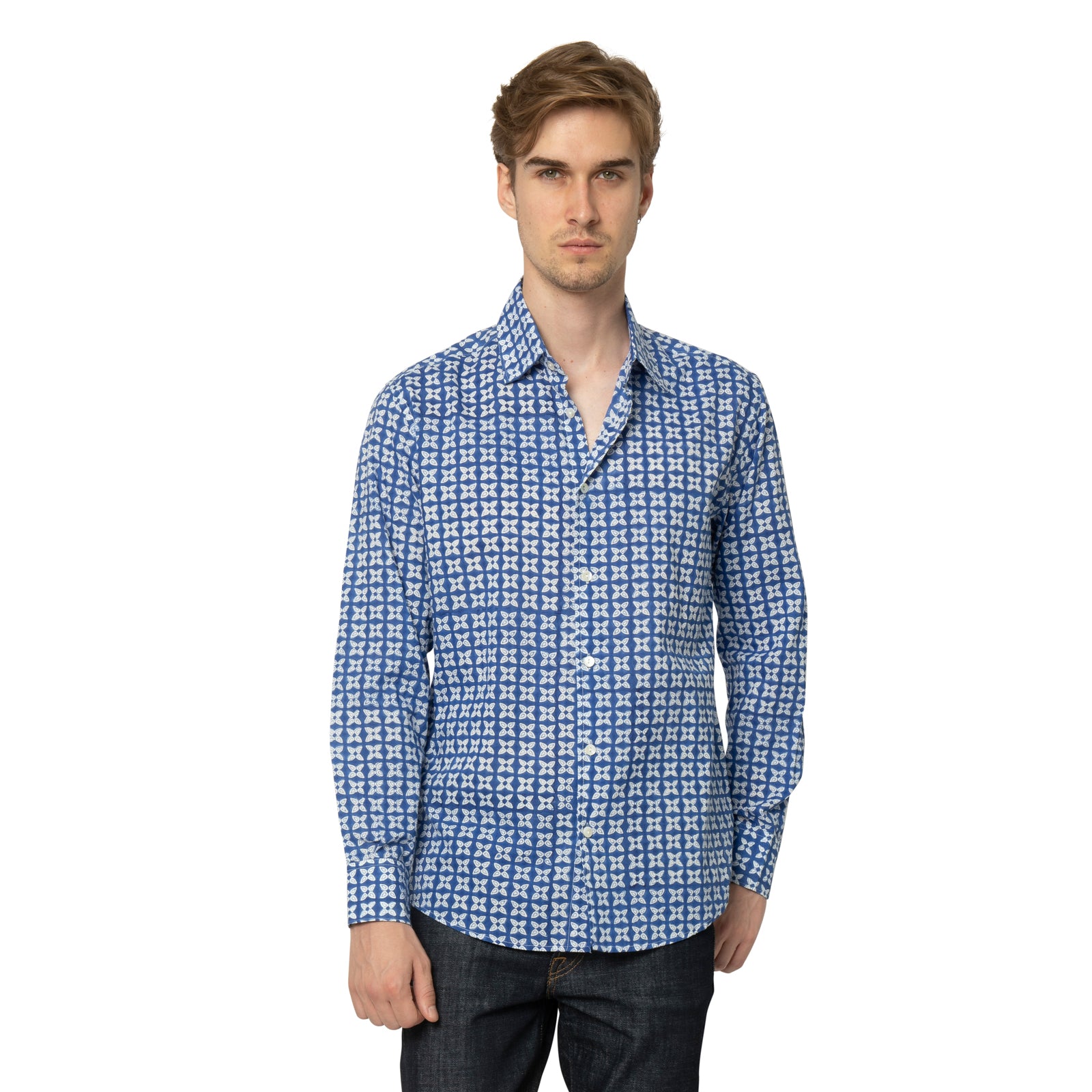 Man Shirt Pistil 100% Organic Cotton - Blue BLUE