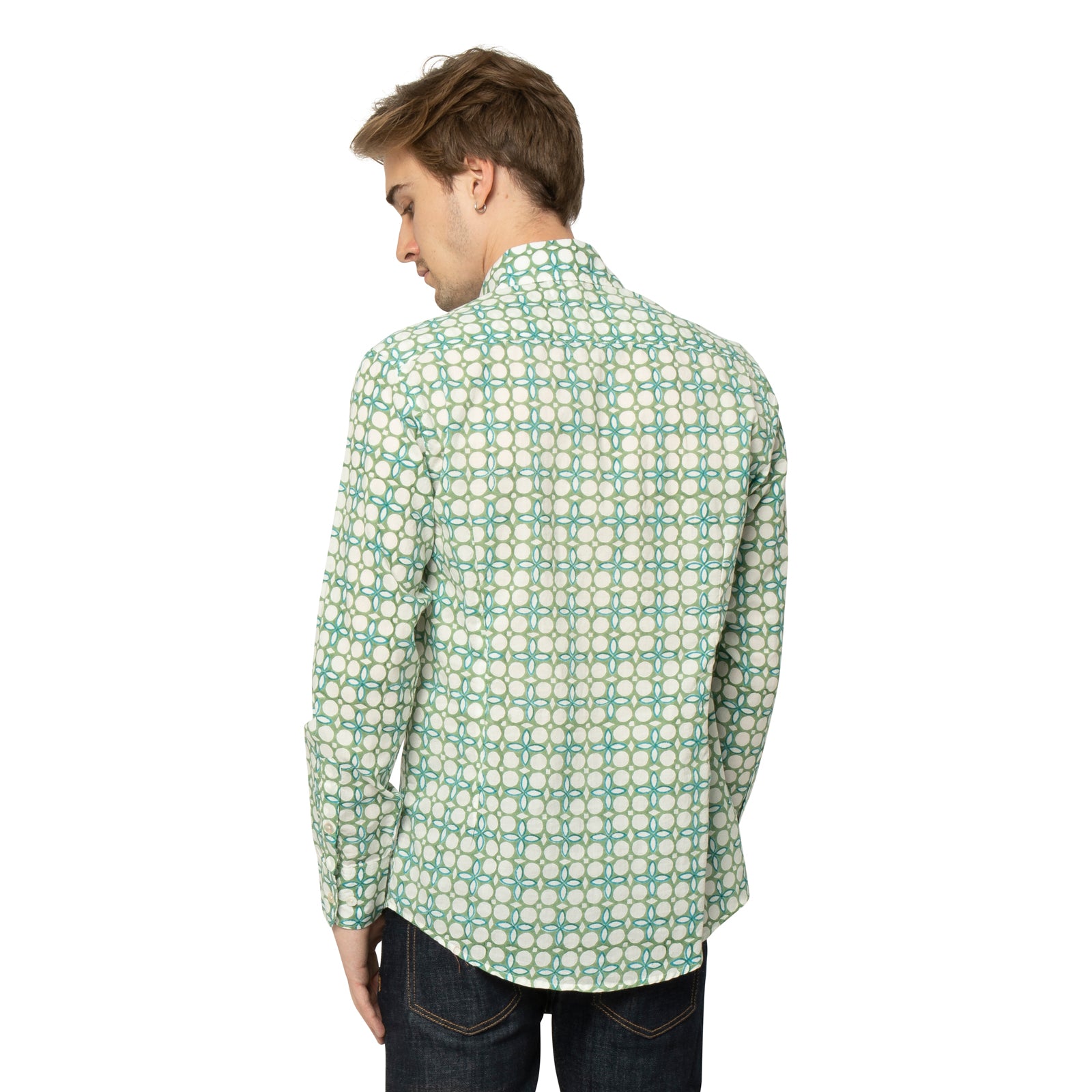 Man Shirt Dotty 100% Organic Cotton - Green GREEN