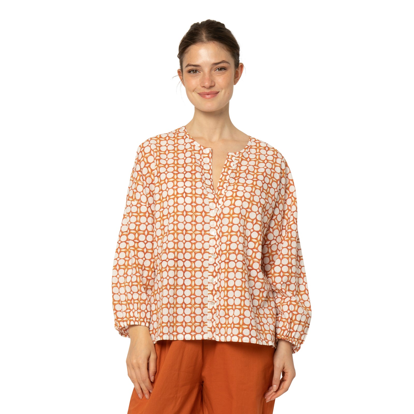 Carla Shirt Dotty 100% Organic Cotton - Terra Cotta TERRA COTTA