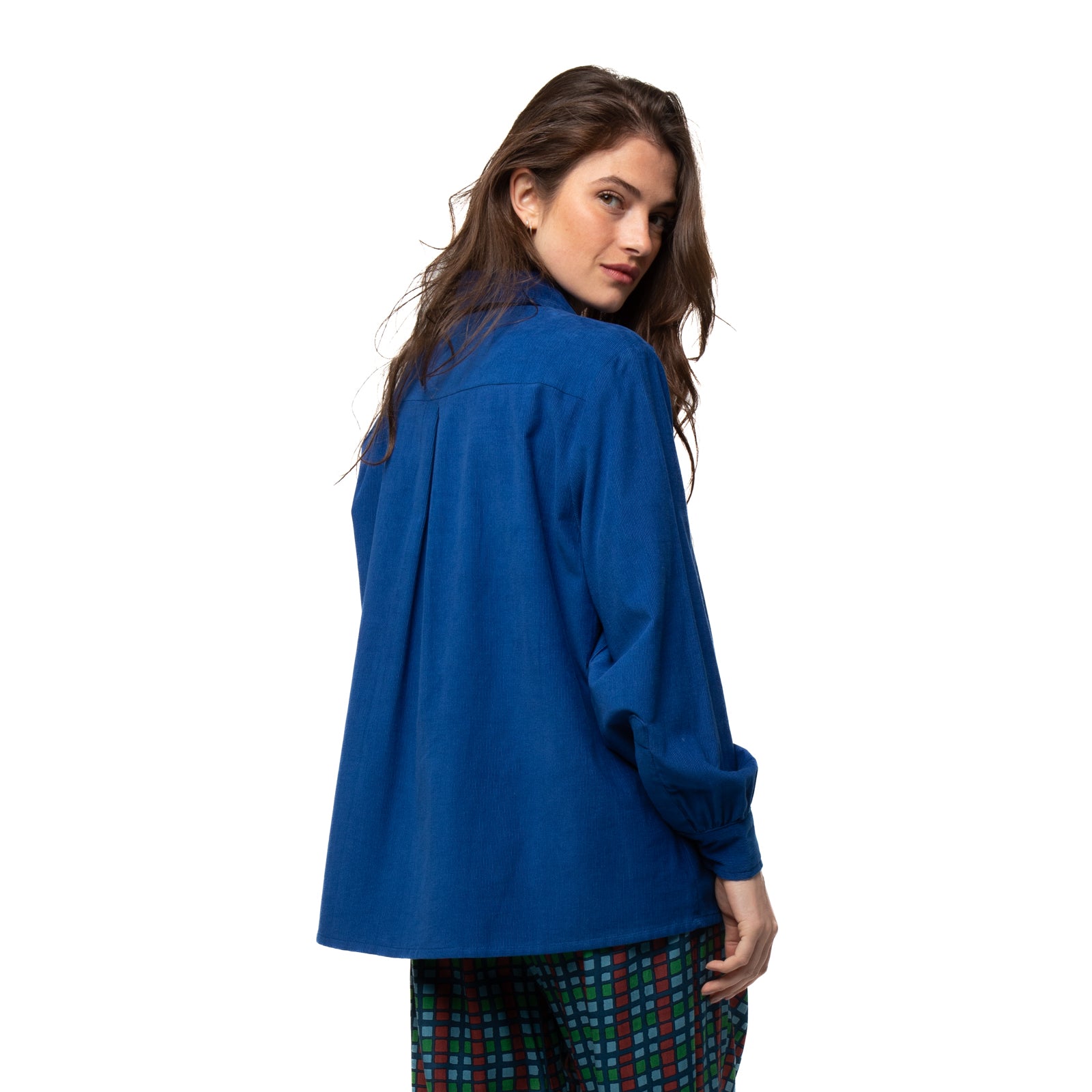 Lily Shirt Velvet 100% Coton - Blue BLUE