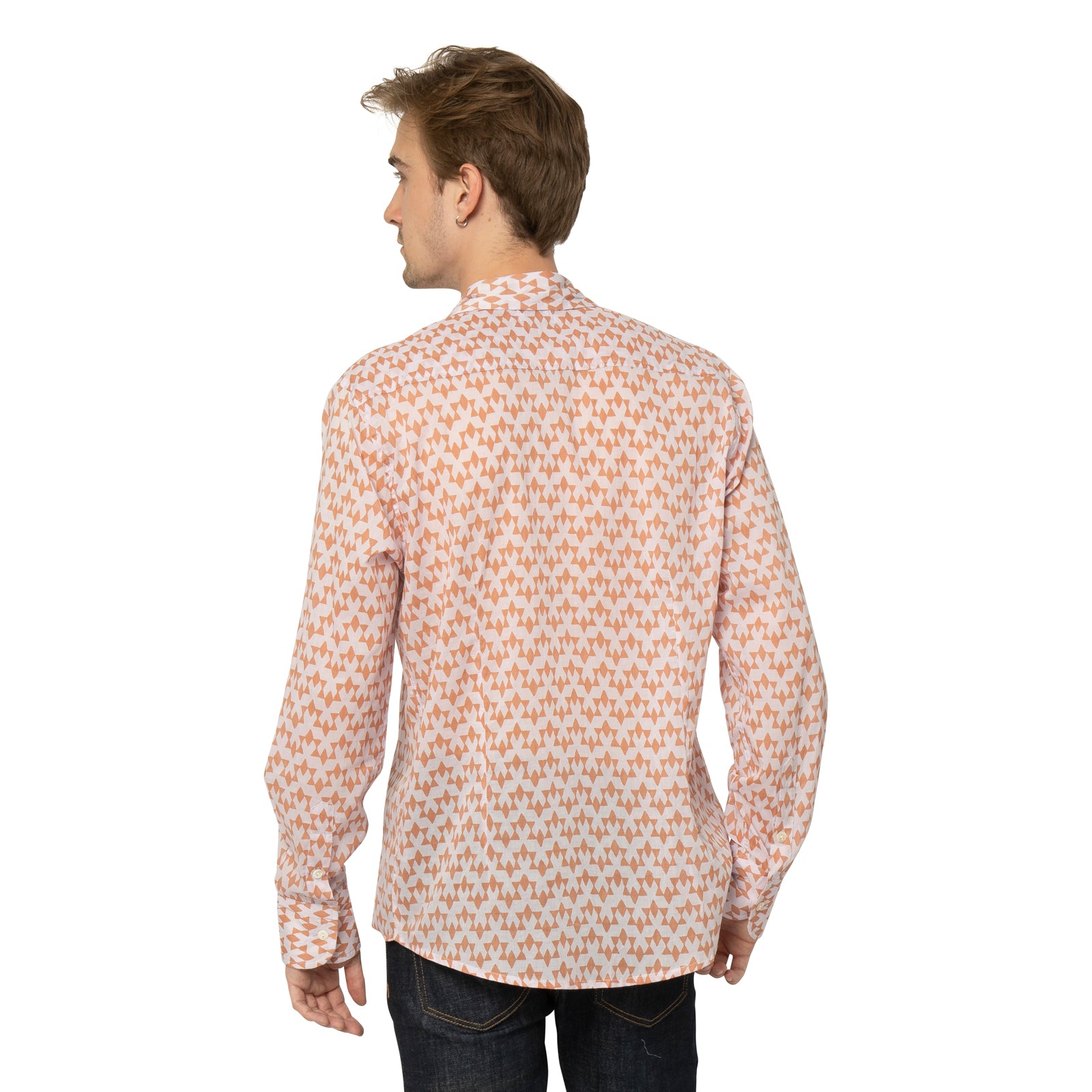 Man Shirt Abu 100% Cotton - Orange ORANGE