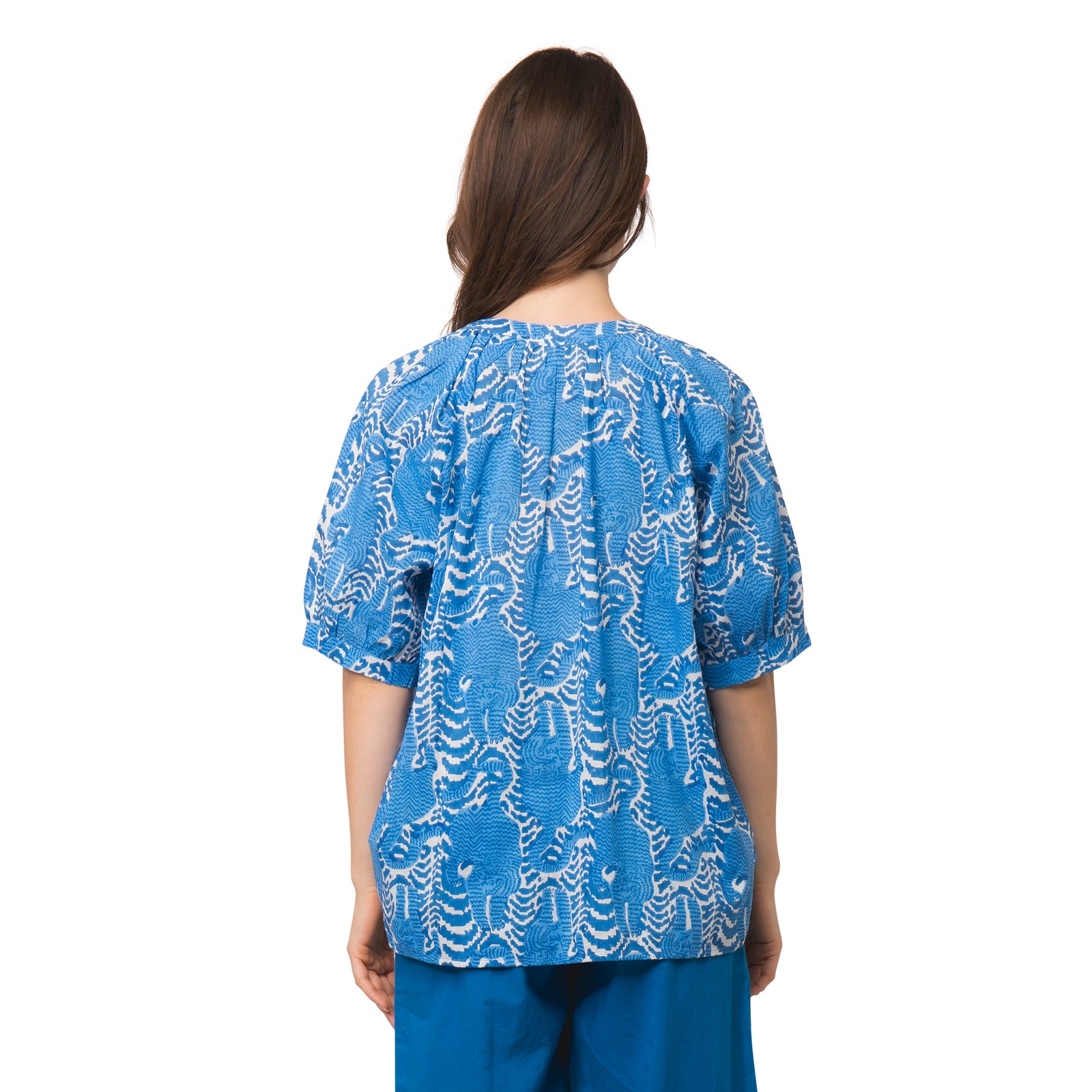 Melie Top Tiger 100% Organic Cotton - Blue BLUE