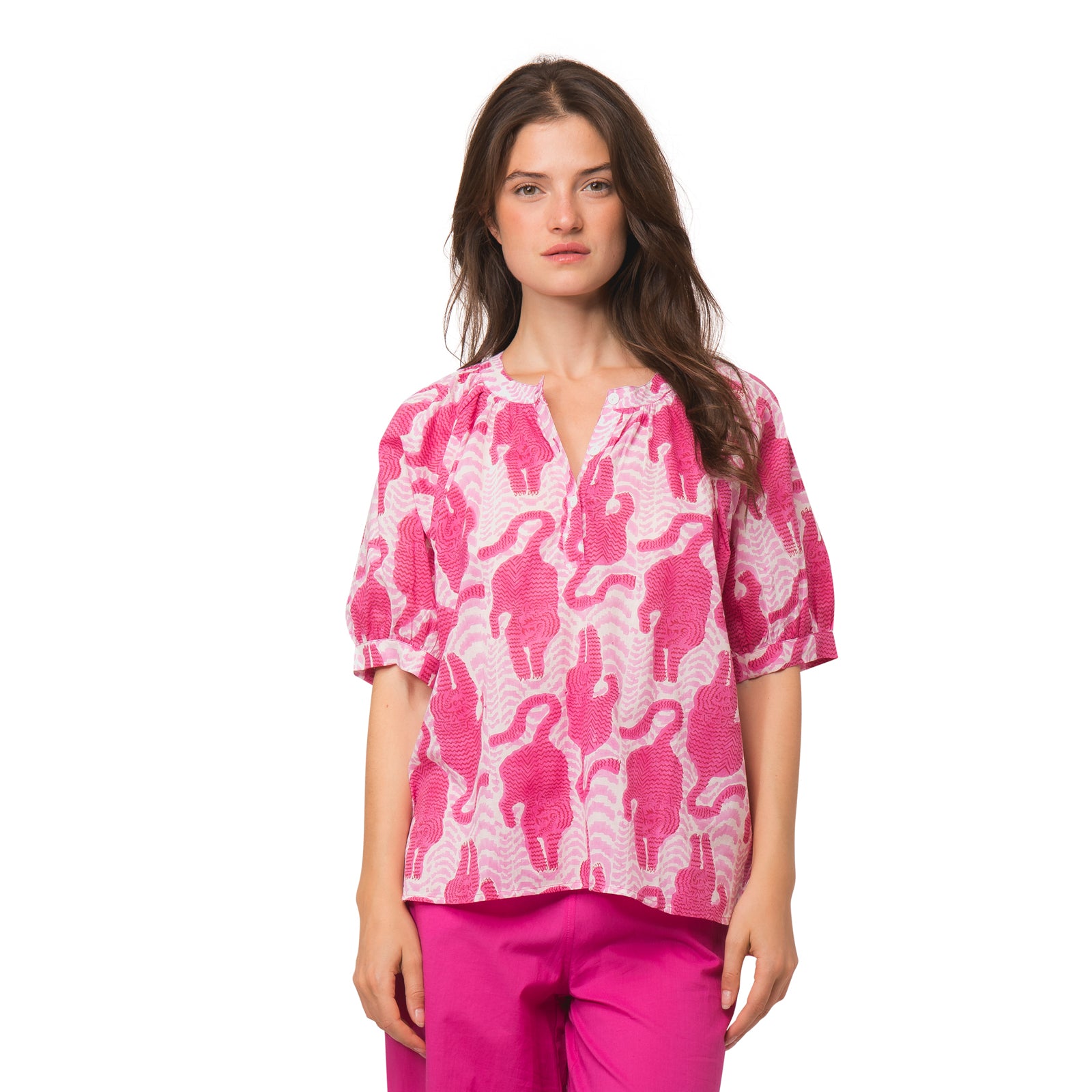 Melie Top Tiger 100% Organic Cotton - Pink PINK