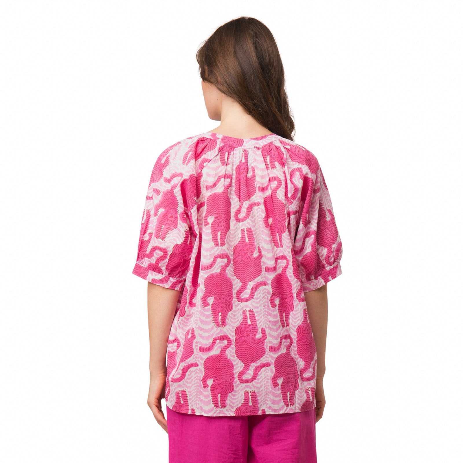 Melie Top Tiger 100% Organic Cotton - Pink PINK