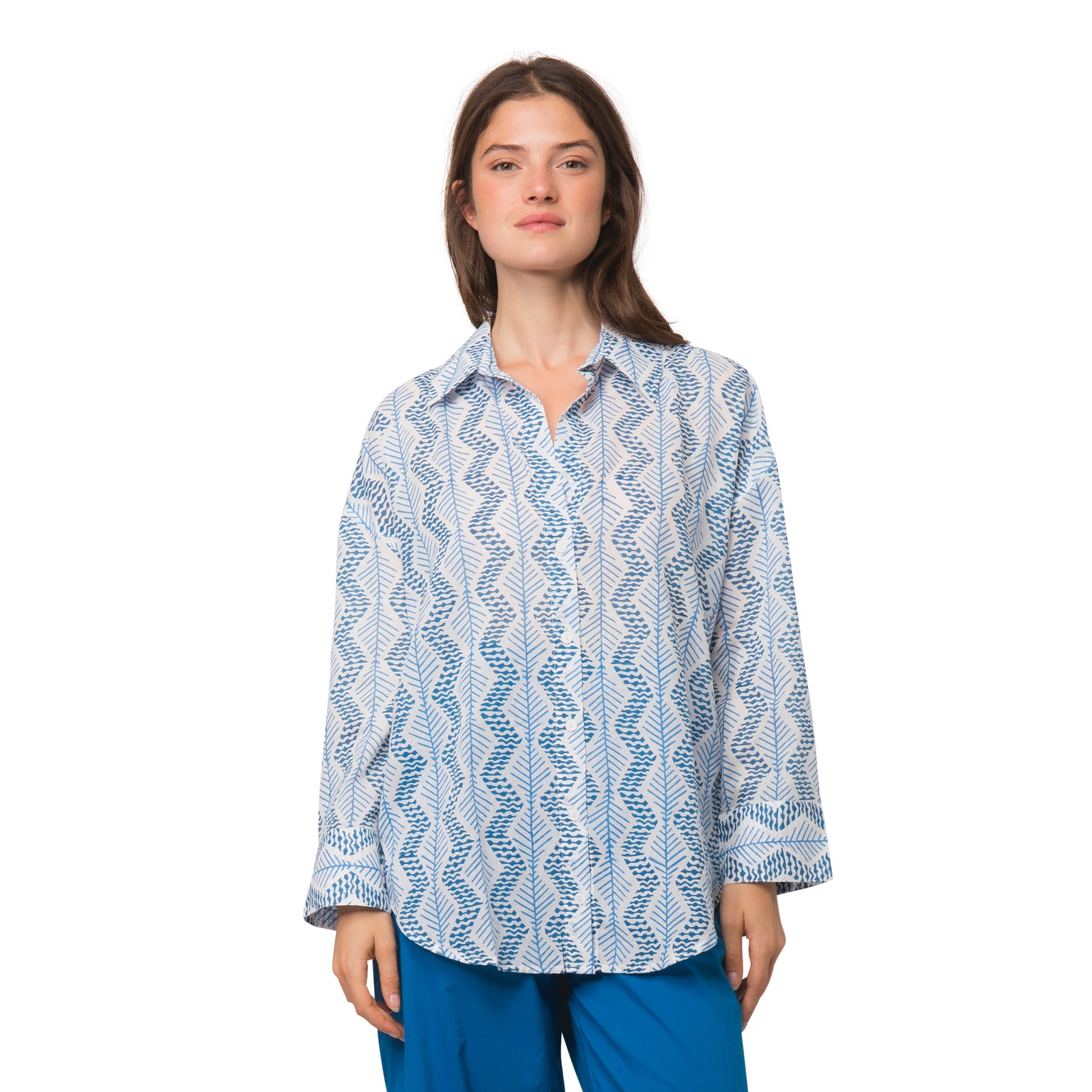 Melissa Shirt Zanzibar 100% Organic Cotton - Blue BLUE