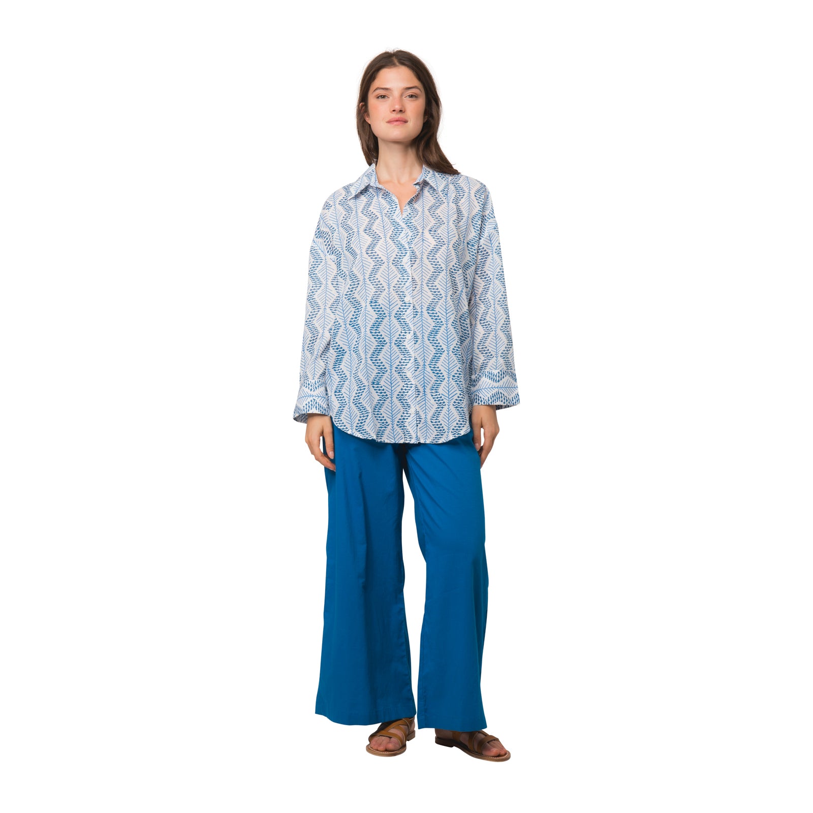 Melissa Shirt Zanzibar 100% Organic Cotton - Blue BLUE