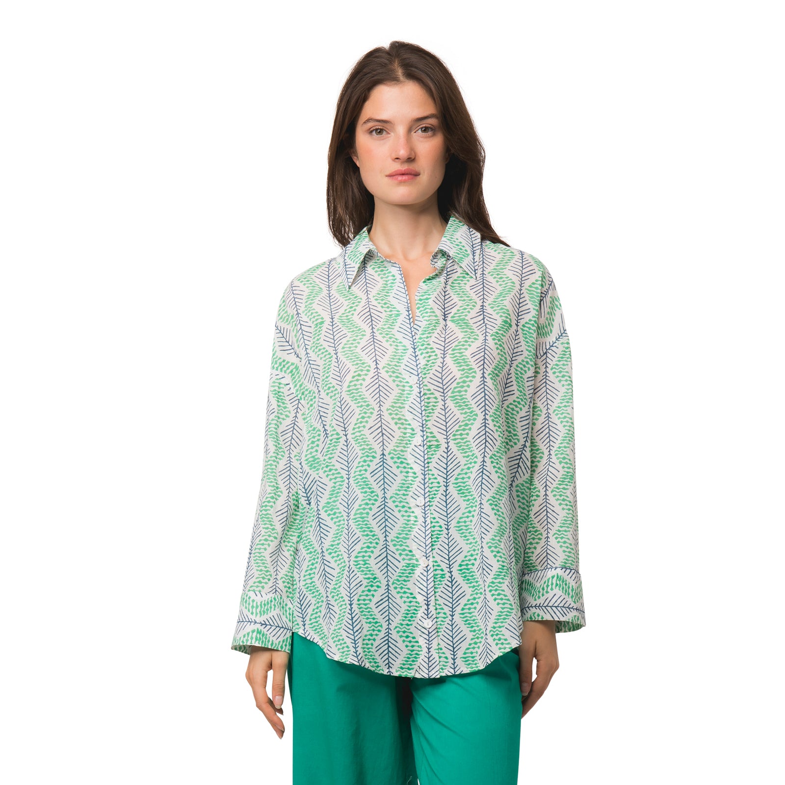 Melissa Shirt Zanzibar 100% Organic Cotton - Green GREEN