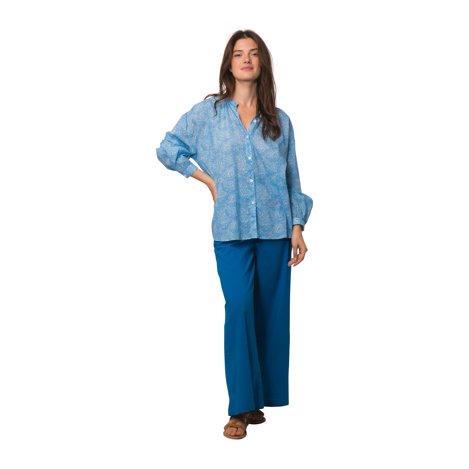 Camille Shirt Iranja 100% Coton - Blue BLUE