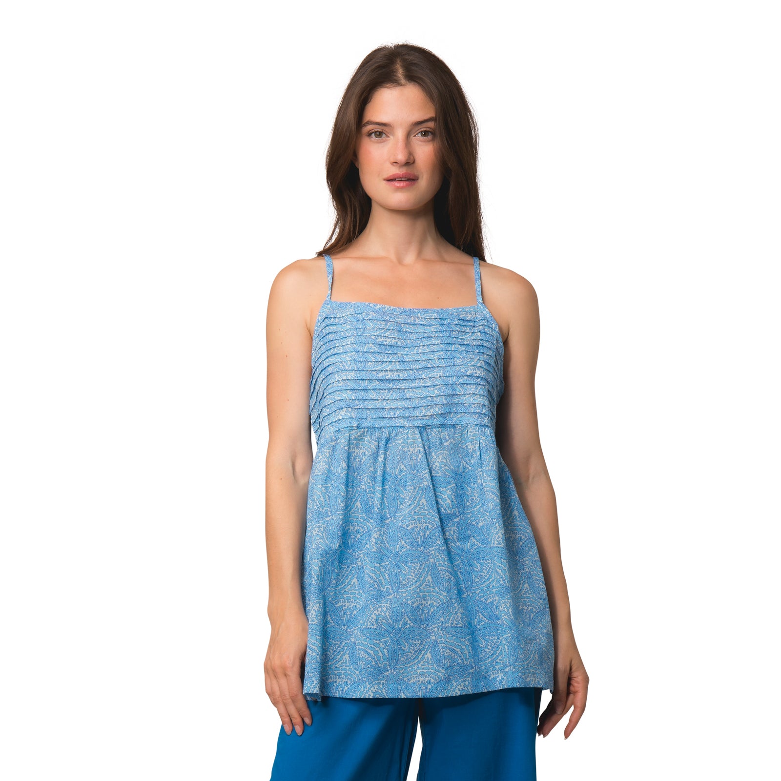 Lena Top Iranja 100% Coton - Blue BLUE