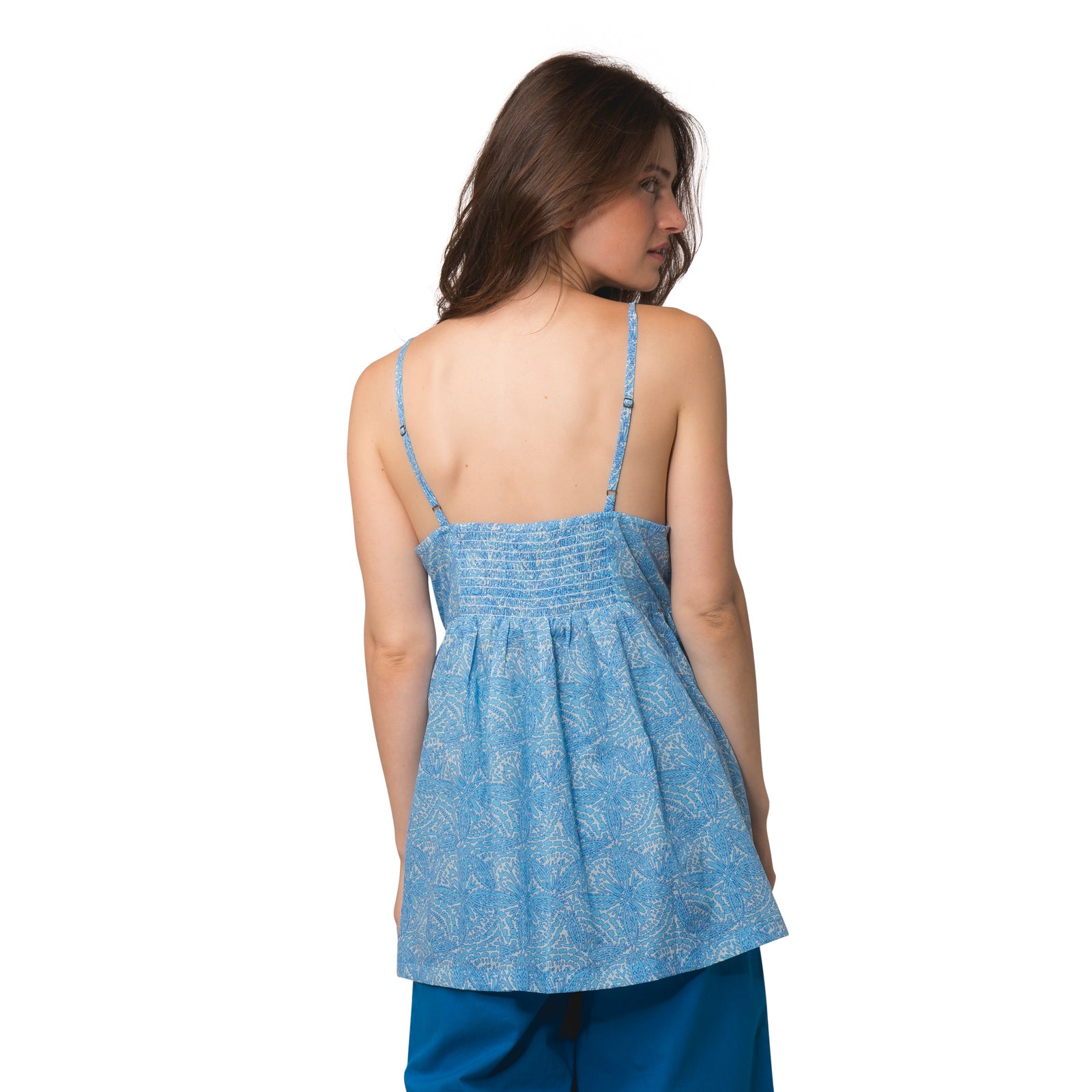 Lena Top Iranja 100% Coton - Blue BLUE