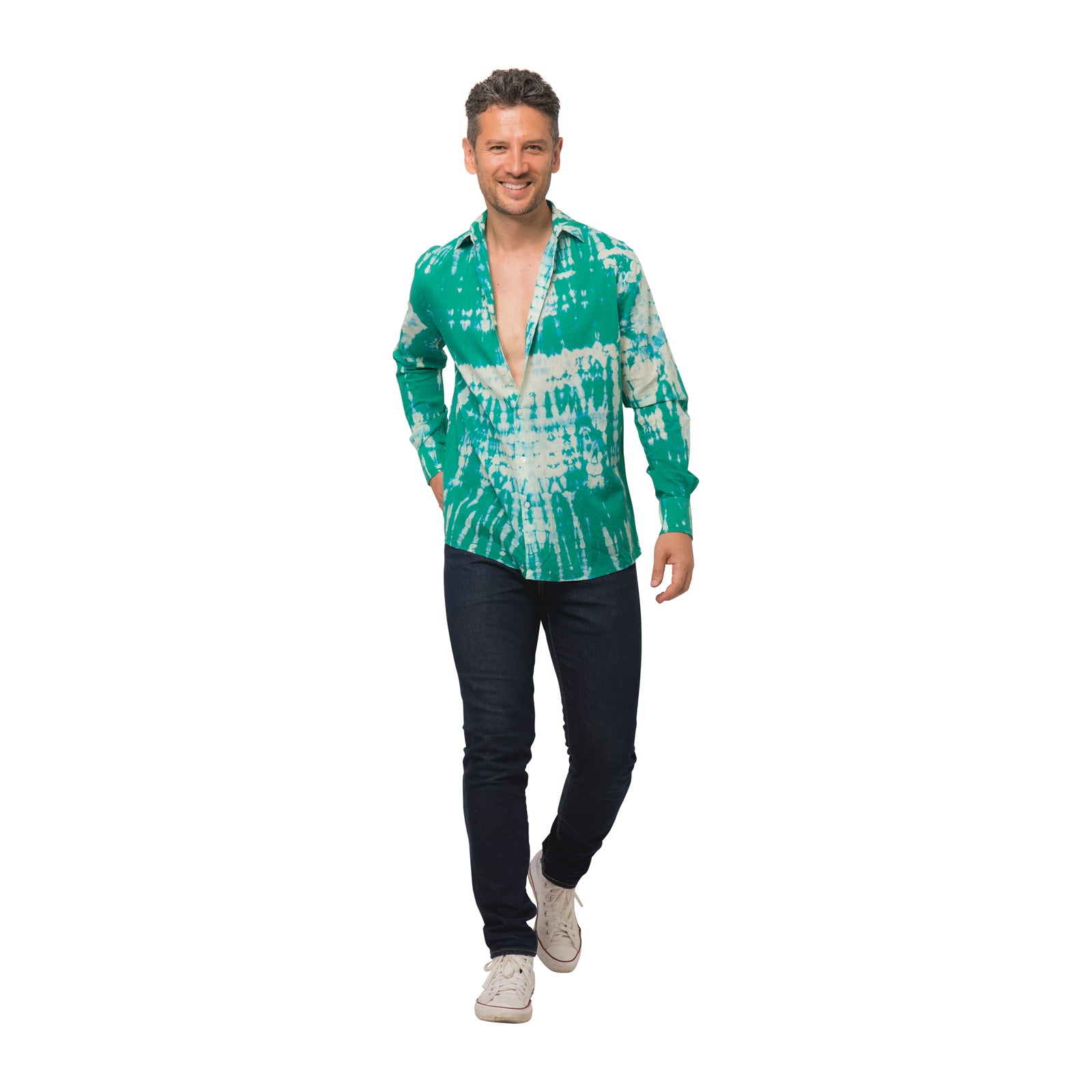 Man Shirt T&d 100% Cotton - Green GREEN