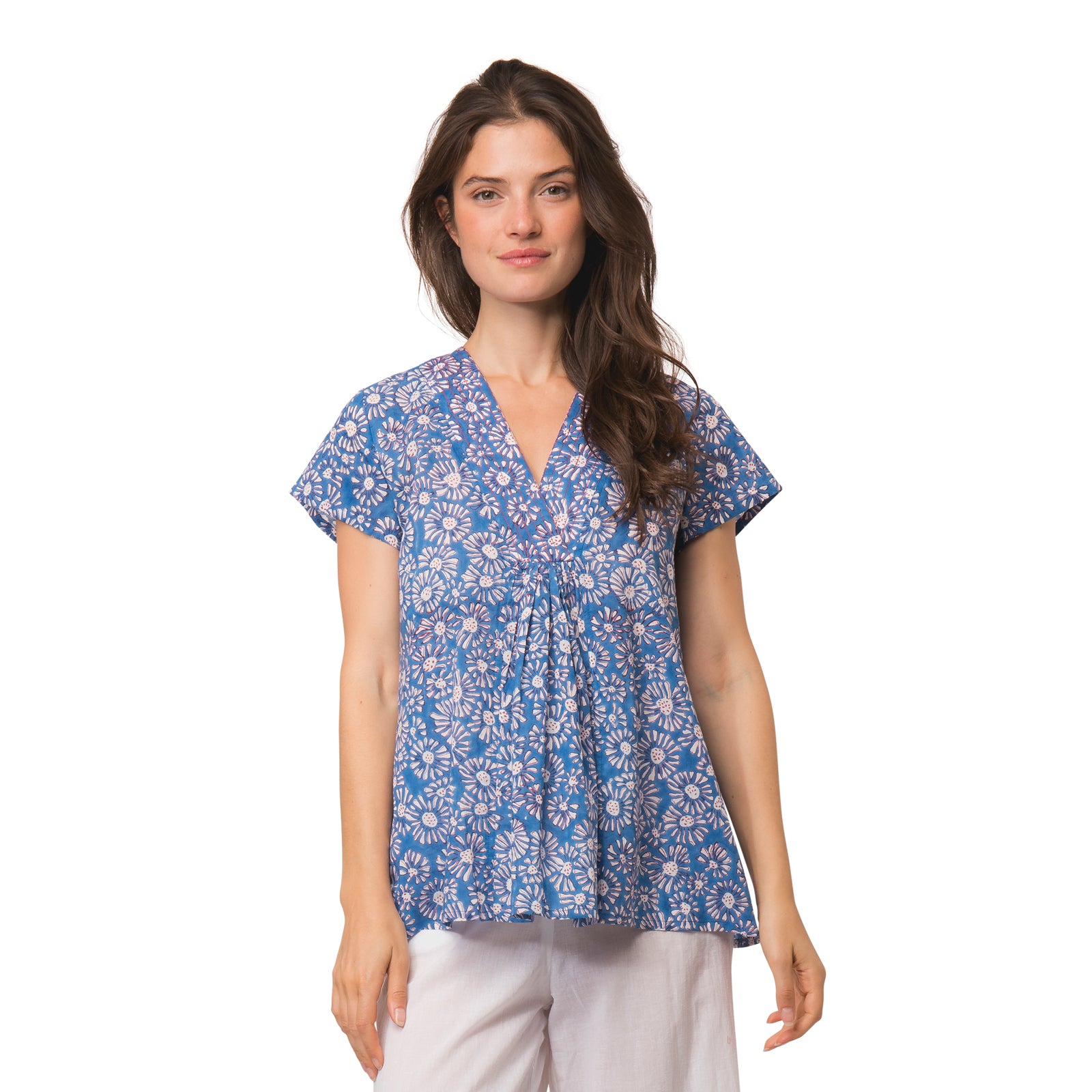 Iris Top Aster 100% Organic Cotton - Blue BLUE