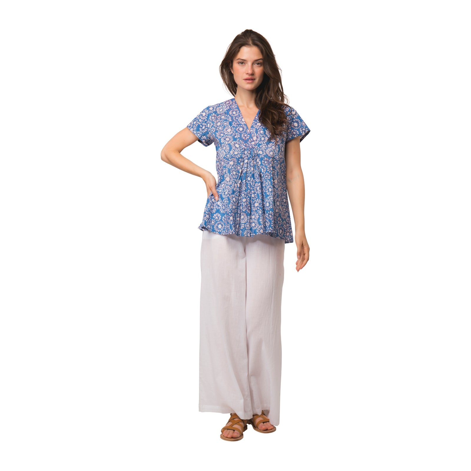 Iris Top Aster 100% Organic Cotton - Blue BLUE