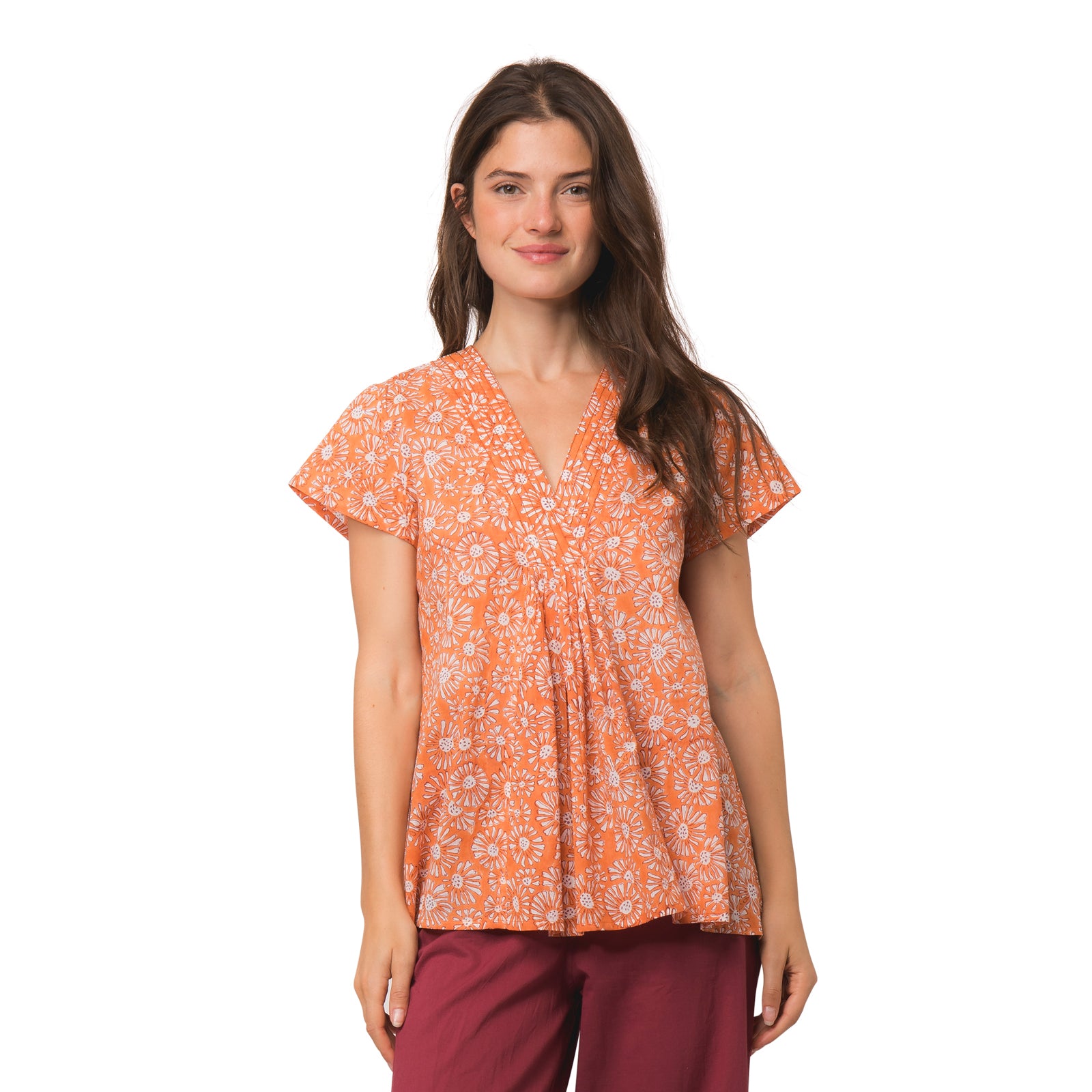 Iris Top Aster 100% Organic Cotton - Orange ORANGE