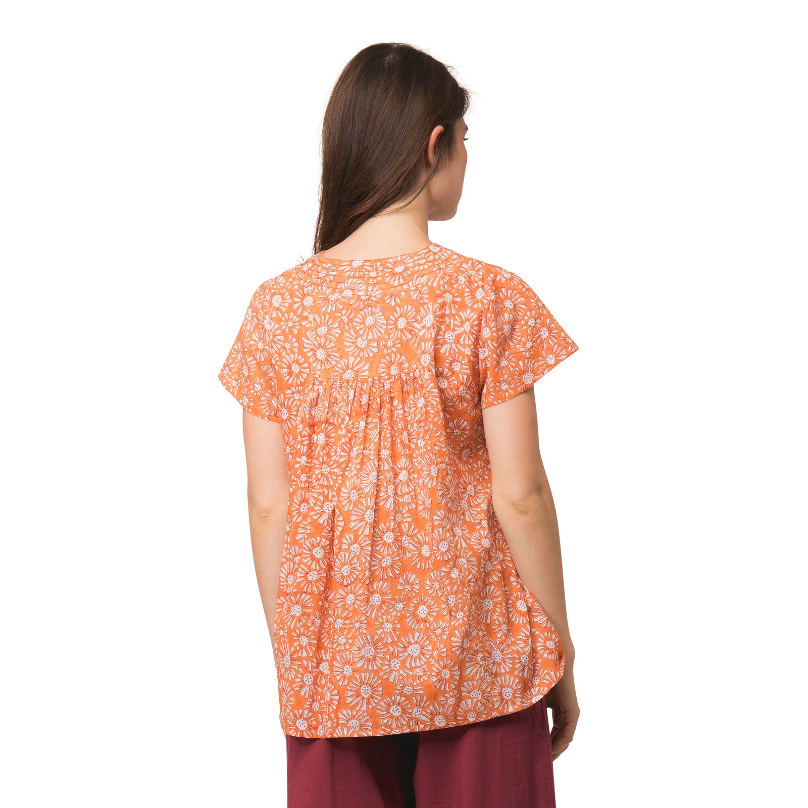 Iris Top Aster 100% Organic Cotton - Orange ORANGE