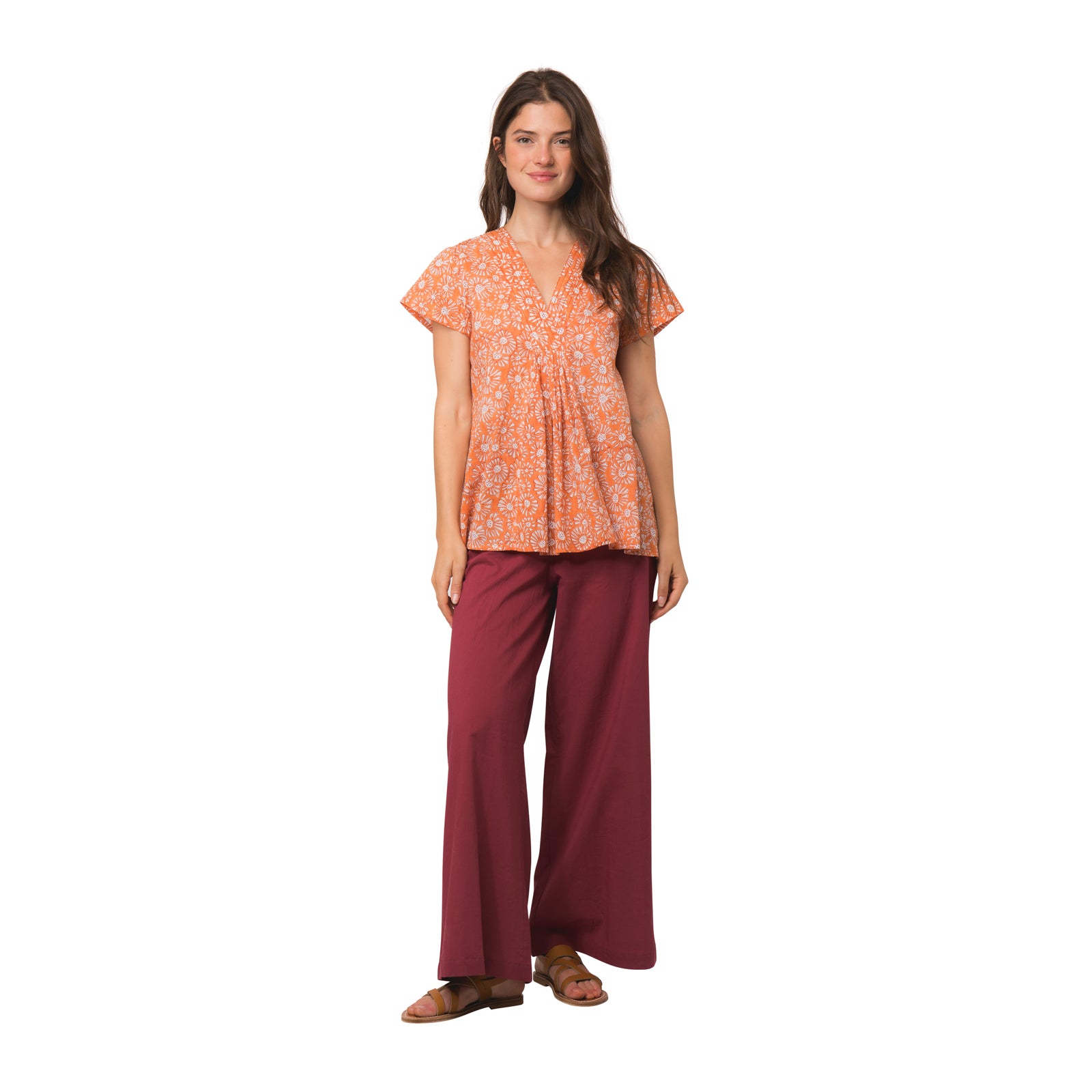 Iris Top Aster 100% Organic Cotton - Orange ORANGE