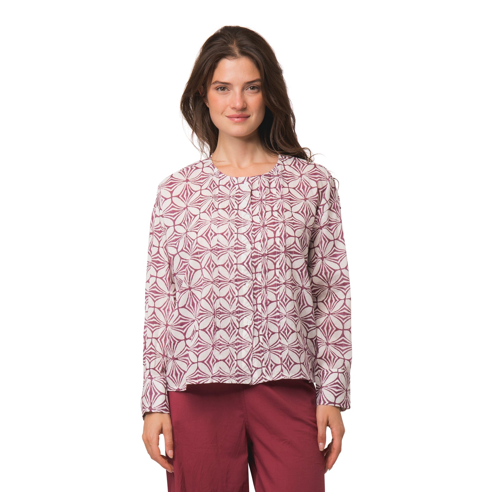 Charly Top Mahani 100% Organic Cotton - Burgundy BURGUNDY