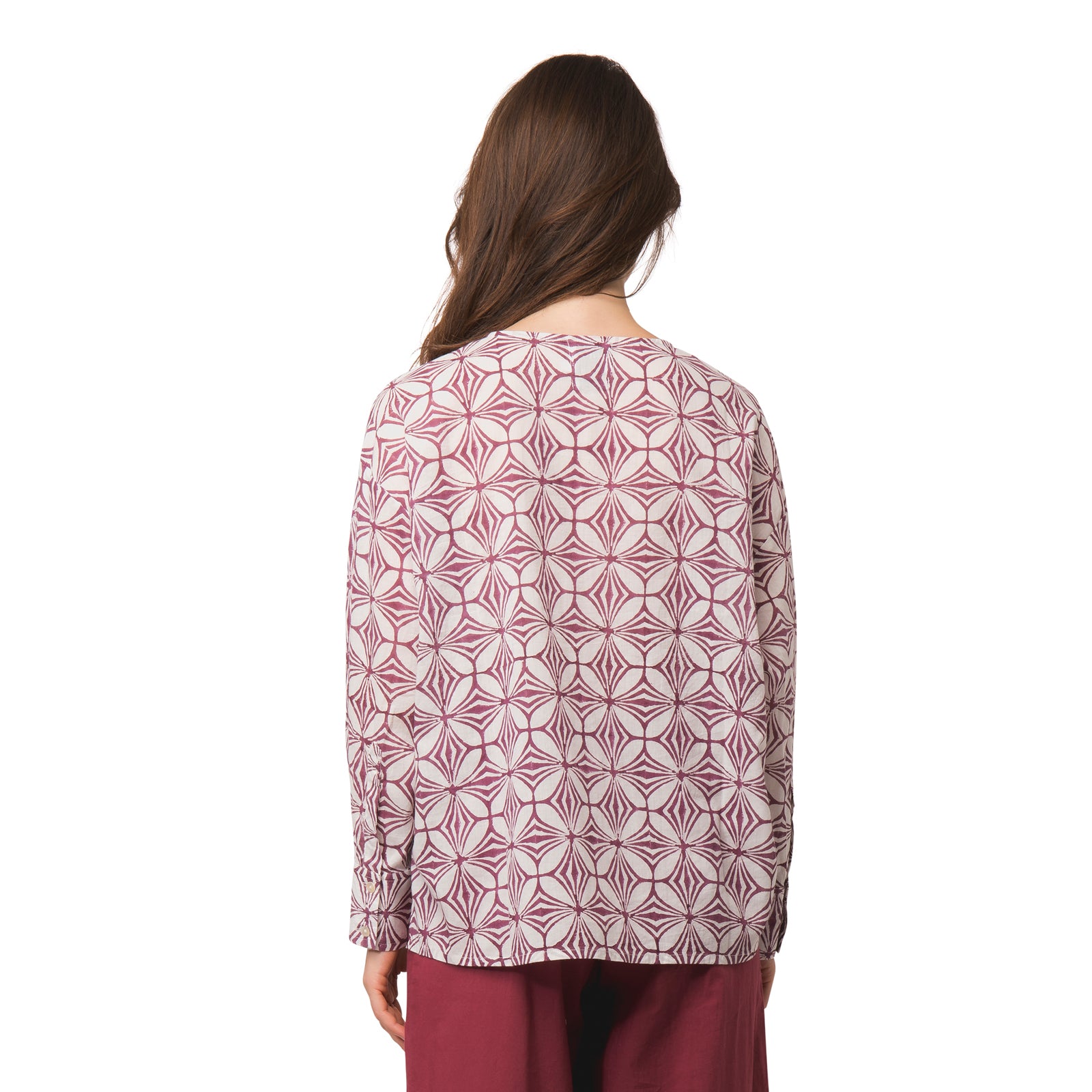 Charly Top Mahani 100% Organic Cotton - Burgundy BURGUNDY