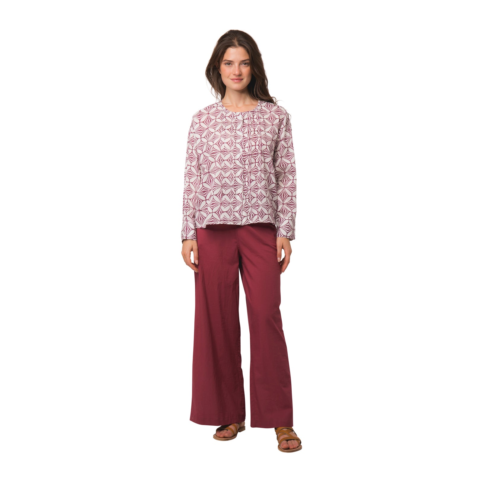 Charly Top Mahani 100% Organic Cotton - Burgundy BURGUNDY